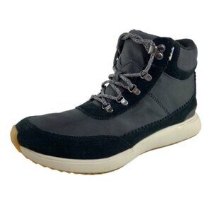Toms Black Cascada Textile Suede Lace Up Boots